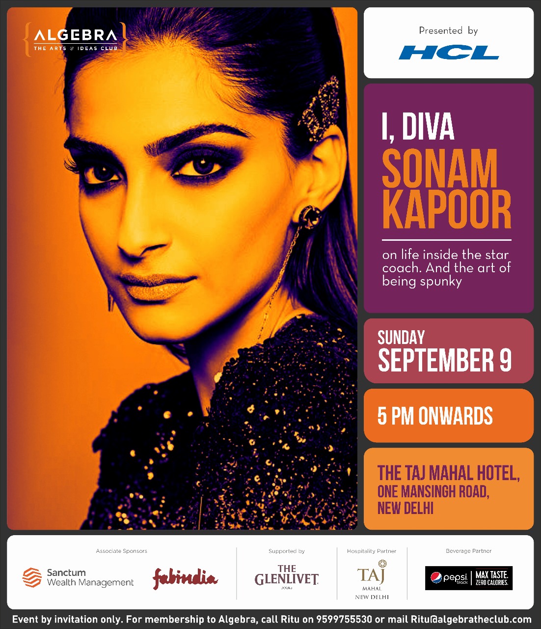 Sonam Kapoor Algebra The Arts Ideas Clubalgebra The Arts